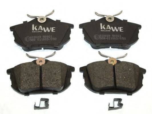 Комплект тормозных колодок, дисковый тормоз KAWE 810029
