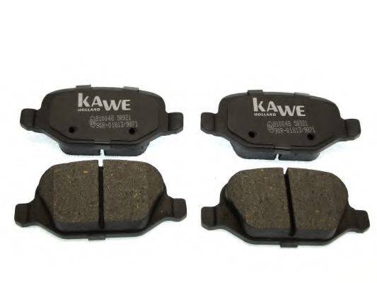 Комплект тормозных колодок, дисковый тормоз KAWE 810048
