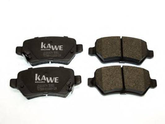 Комплект тормозных колодок, дисковый тормоз KAWE 810074