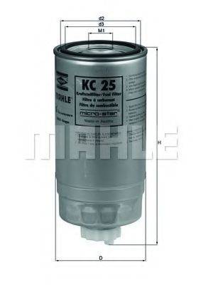 MAHLE ORIGINAL KC25 Топливный фильтр