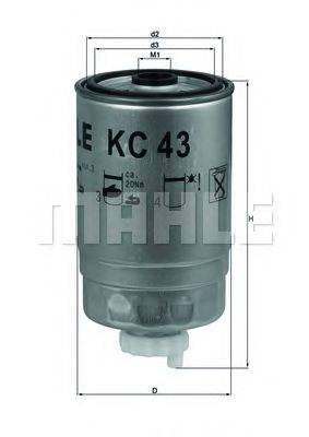 MAHLE ORIGINAL KC43 Топливный фильтр