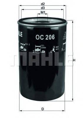 Масляный фильтр MAHLE ORIGINAL OC 206
