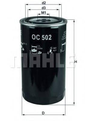 Масляный фильтр MAHLE ORIGINAL OC 502