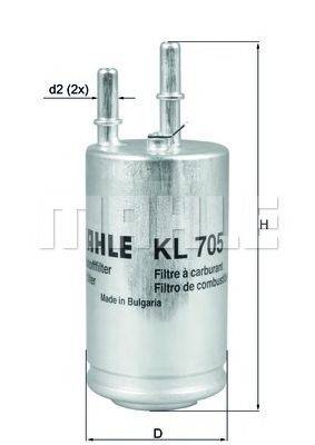MAHLE ORIGINAL KL705 Топливный фильтр