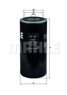 MAHLE ORIGINAL KC187 Топливный фильтр