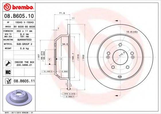 Тормозной диск BRECO BS 6035