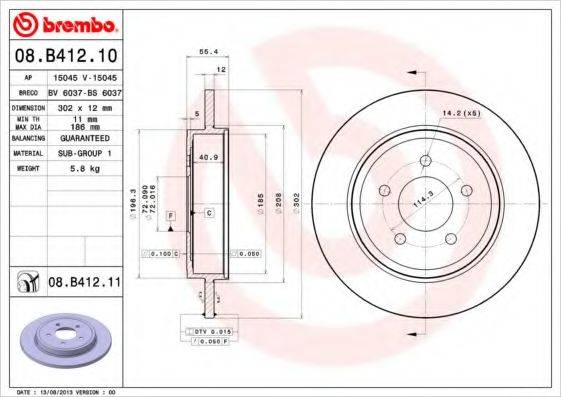 Тормозной диск BRECO BS 6037