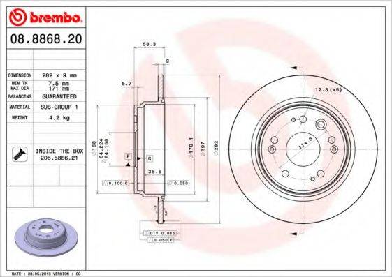 Тормозной диск BRECO BS 6047
