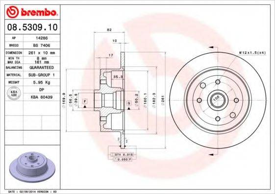 Тормозной диск BRECO BS 7406