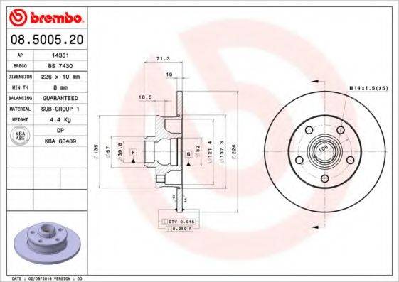 BRECO BS7430 Тормозной диск