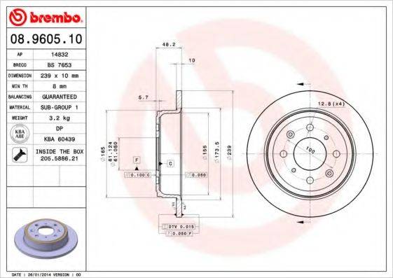 BRECO BS7653 Тормозной диск