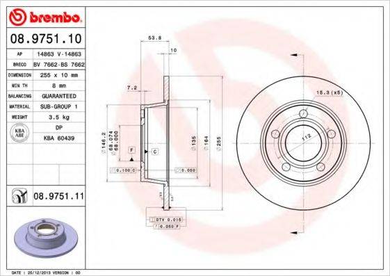 BRECO BS7662 Тормозной диск