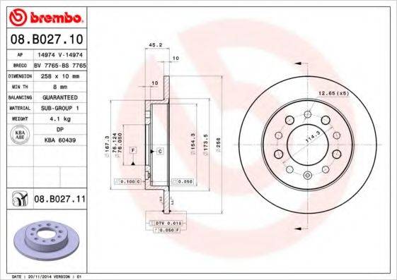 BRECO BS7765 Тормозной диск