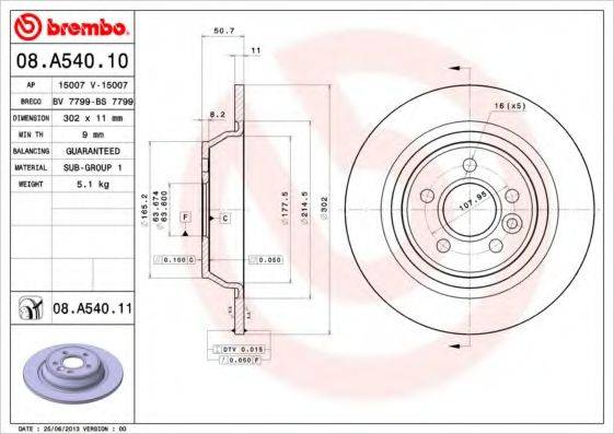 Тормозной диск BRECO BS 7799