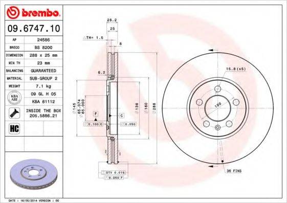 Тормозной диск BRECO BS 8200