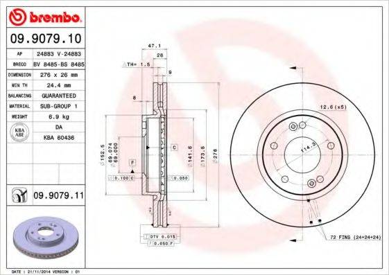 Тормозной диск BRECO BS 8485