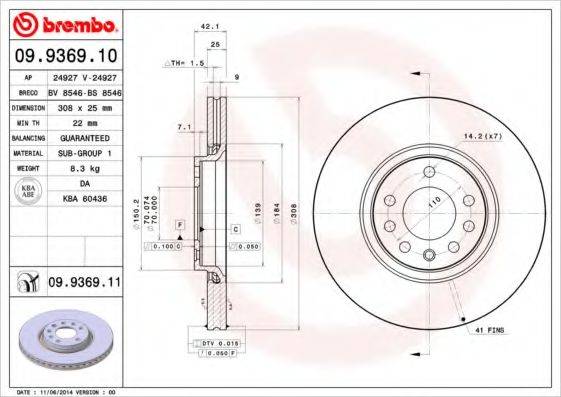 Тормозной диск BRECO BS 8546