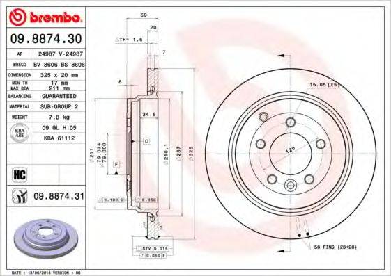 Тормозной диск BRECO BS 8606