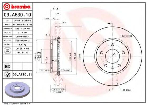 Тормозной диск BRECO BS 8755
