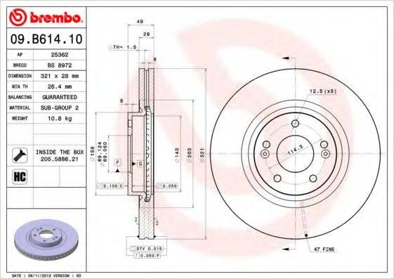Тормозной диск BRECO BS 8972