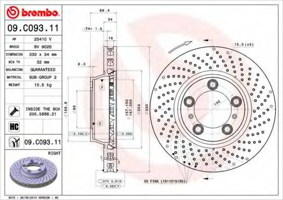 Тормозной диск BRECO BV 9020