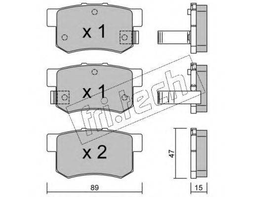 Комплект тормозных колодок, дисковый тормоз FRI.TECH. 176.0