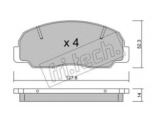 Комплект тормозных колодок, дисковый тормоз FRI.TECH. 248.0