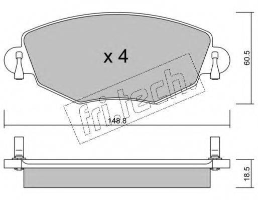 Комплект тормозных колодок, дисковый тормоз FRI.TECH. 327.0
