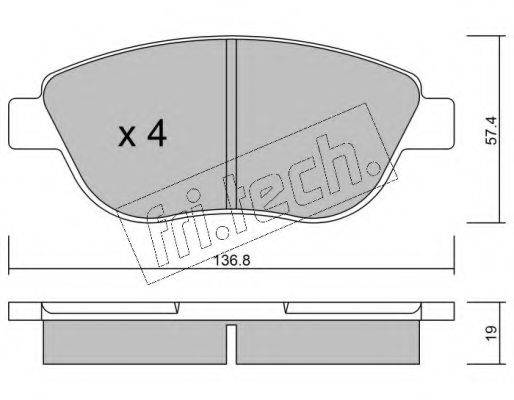 Комплект тормозных колодок, дисковый тормоз FRI.TECH. 331.1