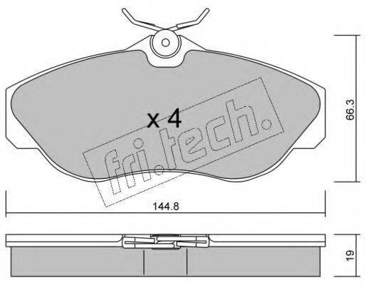 Комплект тормозных колодок, дисковый тормоз FRI.TECH. 359.0