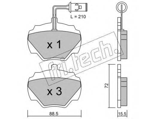 Комплект тормозных колодок, дисковый тормоз FRI.TECH. 362.1