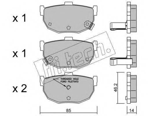 FRI.TECH. 3711 Комплект тормозных колодок, дисковый тормоз