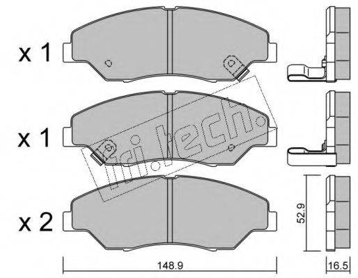 Комплект тормозных колодок, дисковый тормоз FRI.TECH. 385.0