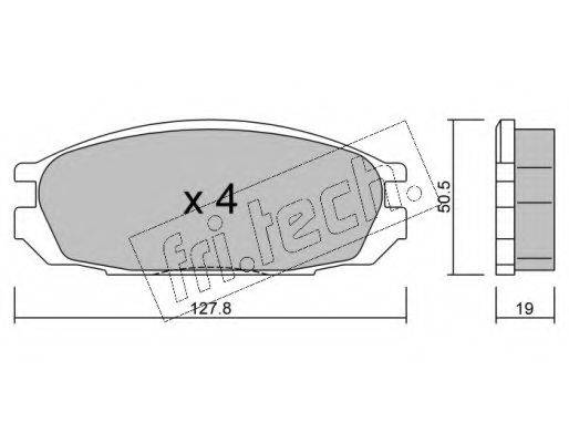 Комплект тормозных колодок, дисковый тормоз FRI.TECH. 424.0