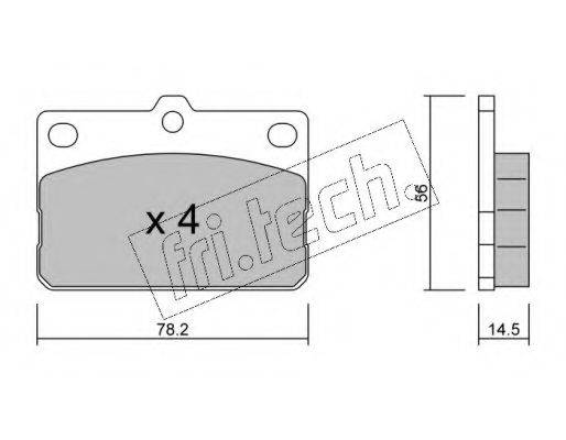 Комплект тормозных колодок, дисковый тормоз FRI.TECH. 456.0