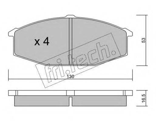 Комплект тормозных колодок, дисковый тормоз FRI.TECH. 506.0