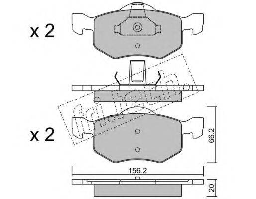 FRI.TECH. 6250 Комплект тормозных колодок, дисковый тормоз