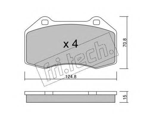 Комплект тормозных колодок, дисковый тормоз FRI.TECH. 667.0