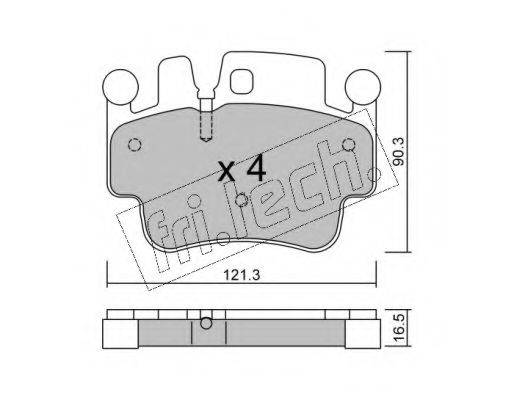 Комплект тормозных колодок, дисковый тормоз FRI.TECH. 673.0
