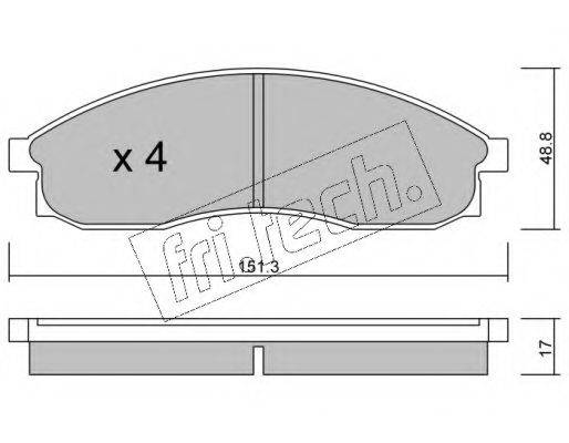 Комплект тормозных колодок, дисковый тормоз FRI.TECH. 756.0