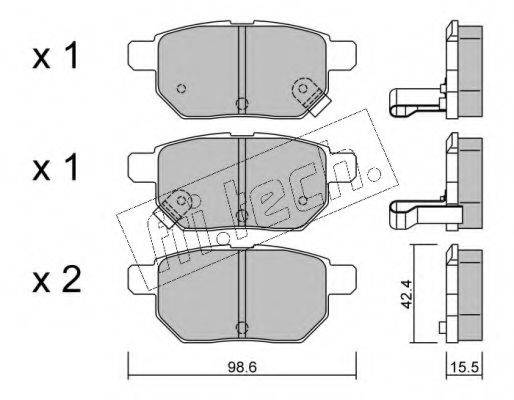 Комплект тормозных колодок, дисковый тормоз FRI.TECH. 762.0