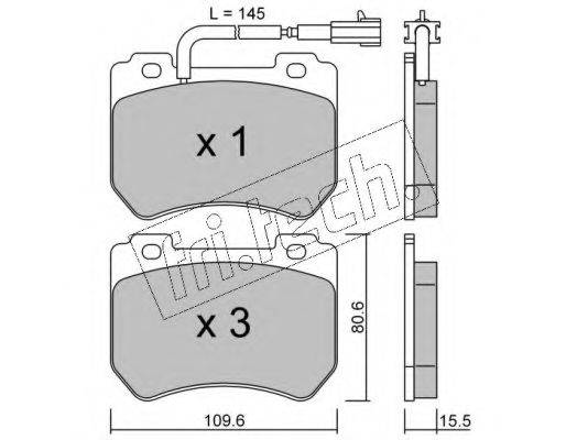 Комплект тормозных колодок, дисковый тормоз FRI.TECH. 865.0