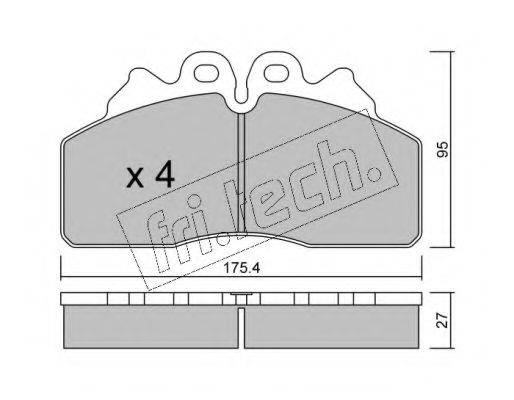 FRI.TECH. 8670 Комплект тормозных колодок, дисковый тормоз