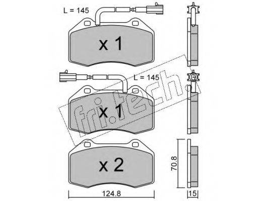 Комплект тормозных колодок, дисковый тормоз FRI.TECH. 667.2