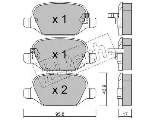 Комплект тормозных колодок, дисковый тормоз FRI.TECH. 333.4