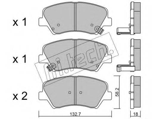 Комплект тормозных колодок, дисковый тормоз FRI.TECH. 959.0