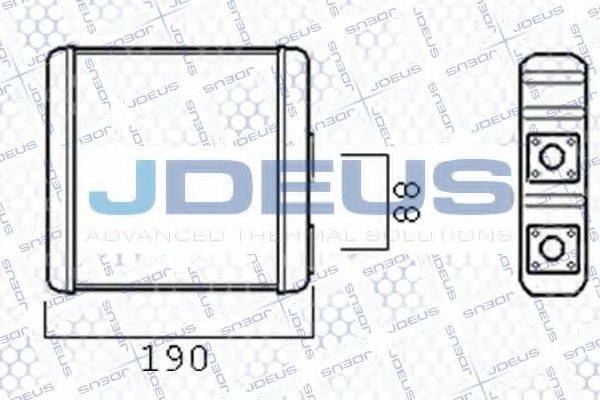 JDEUS 219M02 Теплообменник, отопление салона