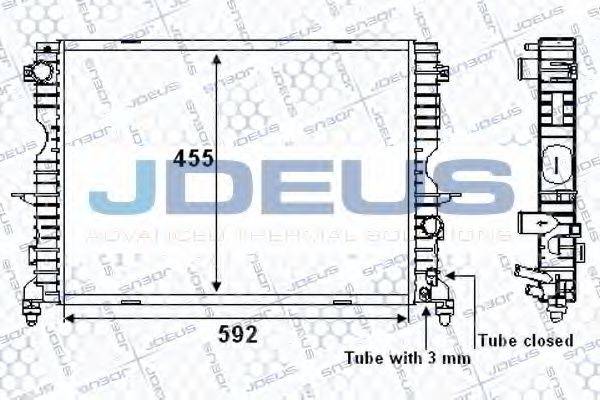JDEUS 002M20 Радиатор, охлаждение двигателя