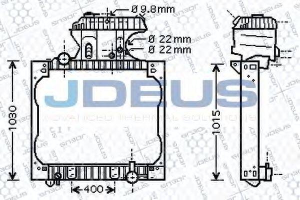 Радиатор, охлаждение двигателя JDEUS 115M10