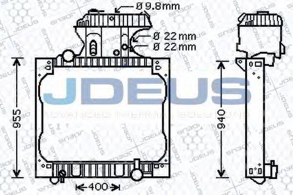 Радиатор, охлаждение двигателя JDEUS 115M14